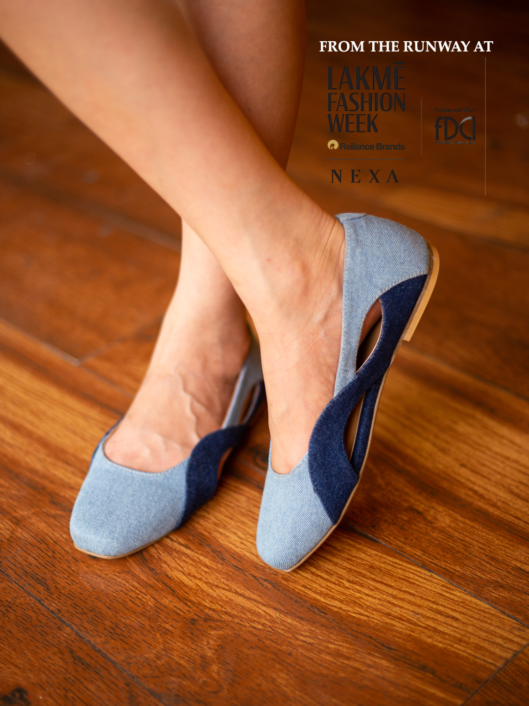 Wave Ballet Flats Ocean Blue