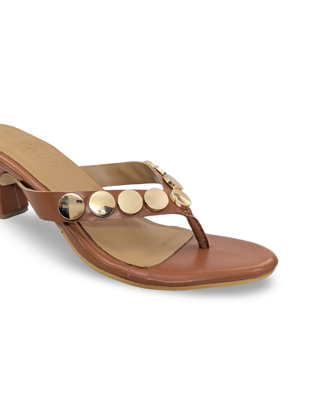 Stella Thong Kitten Heels Tan