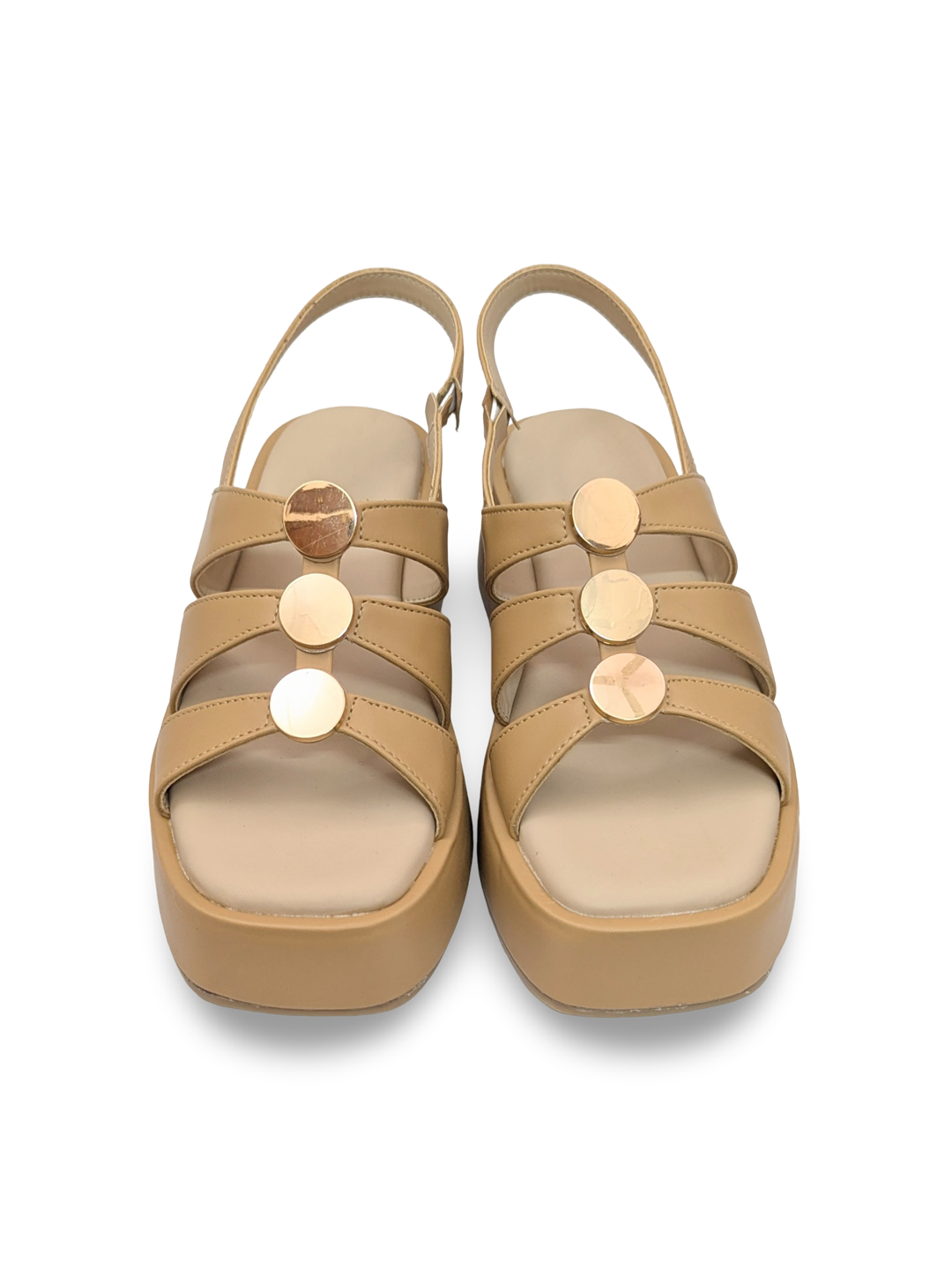 Suzy Puffy Stud Sandal Natural