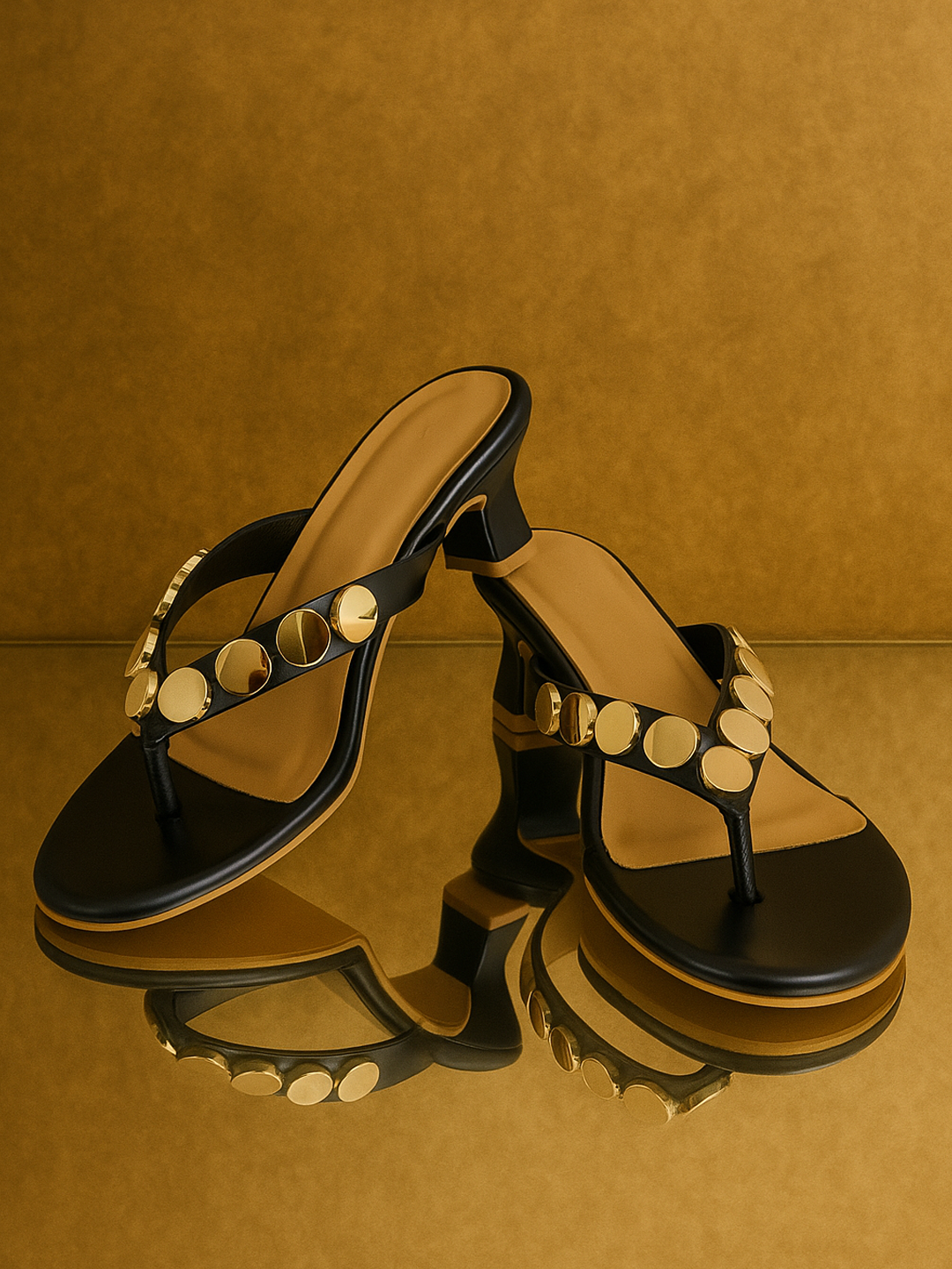 Stella Kitten Heels Black