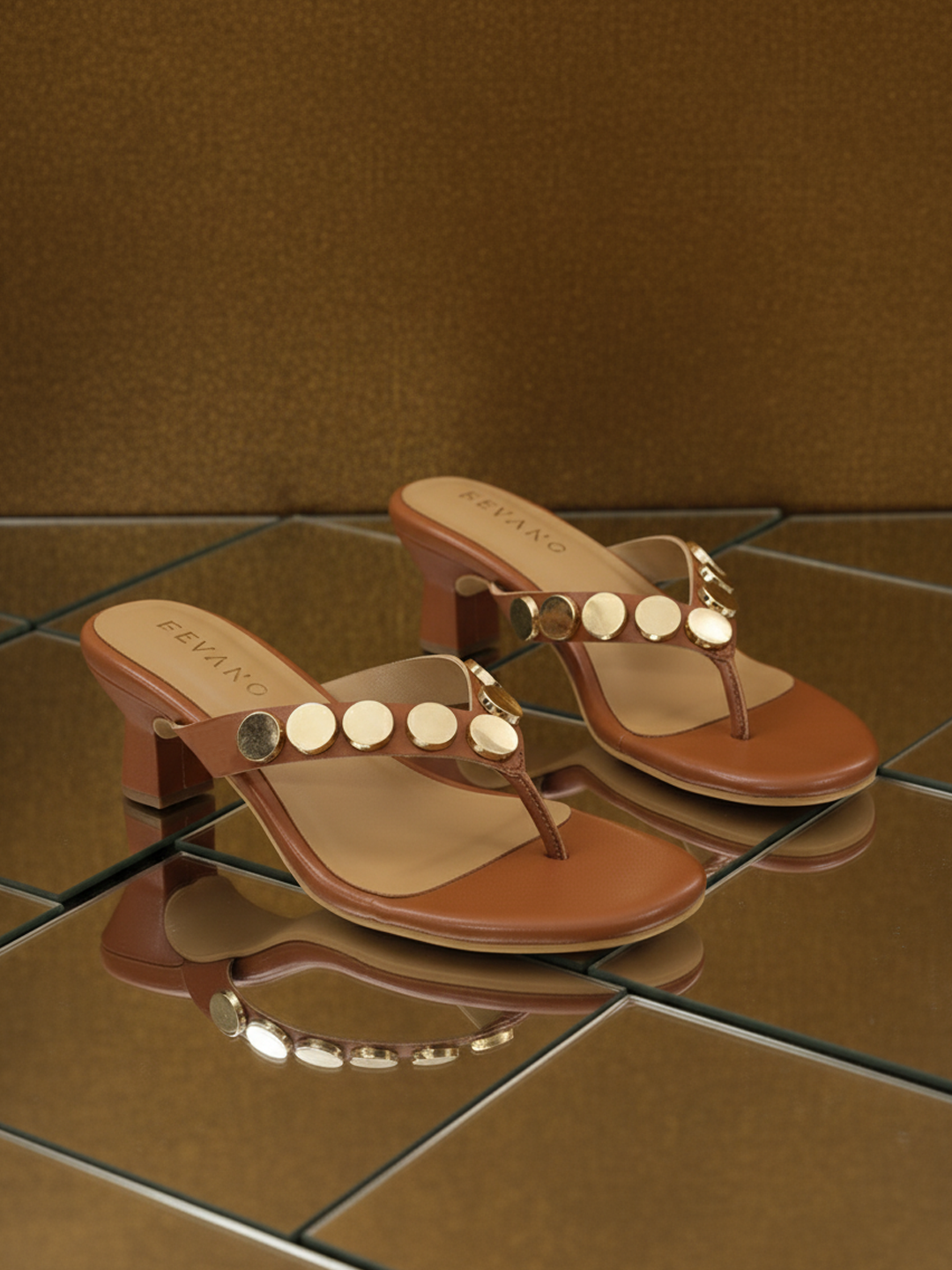 Stella Kitten Heels Tan