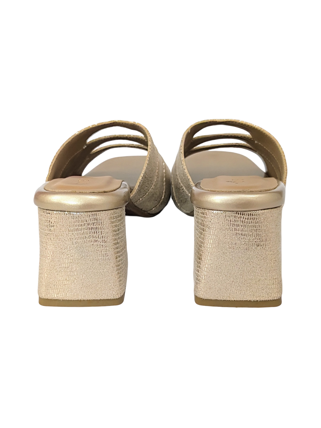 Emma Cutout Mules Champagne Gold