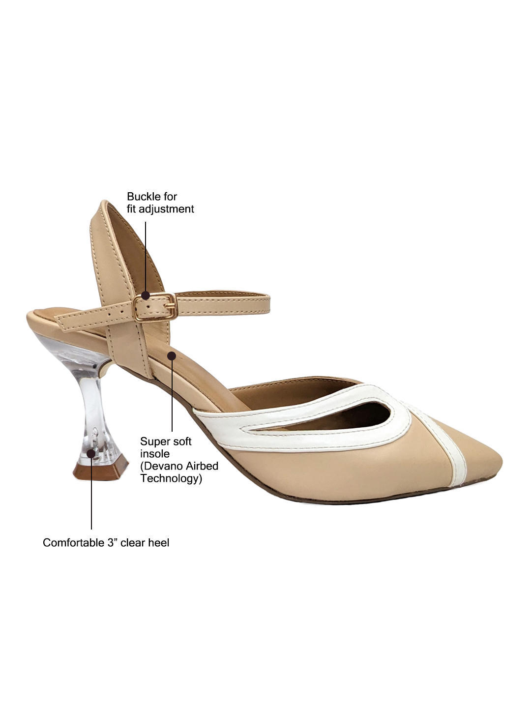 Emily Pointed Slingback Natural
