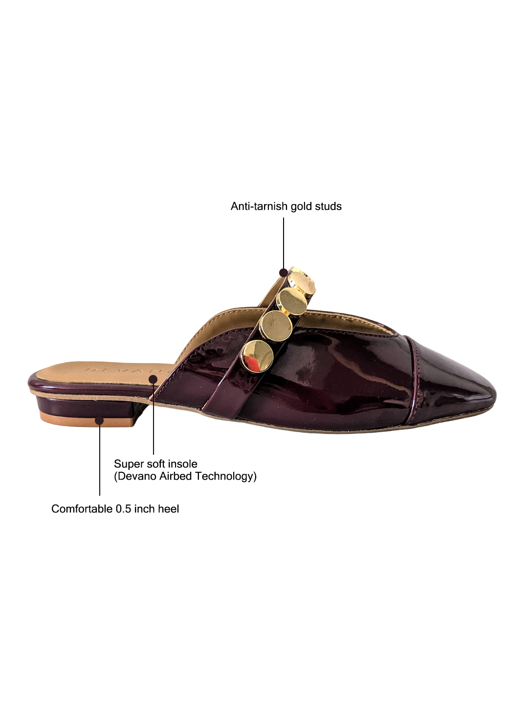 Bianca Mules Glazed Cherry