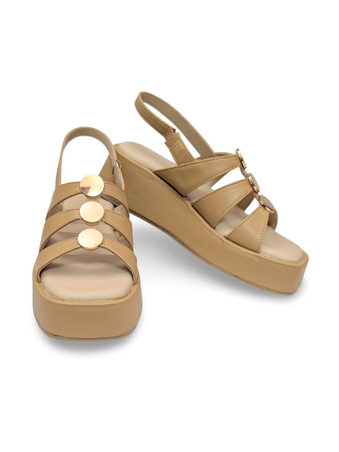 Suzy Puffy Stud Sandal Natural