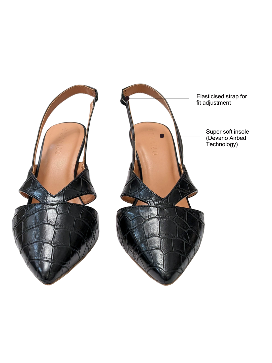 Cami Slingback Pumps Midnight Black