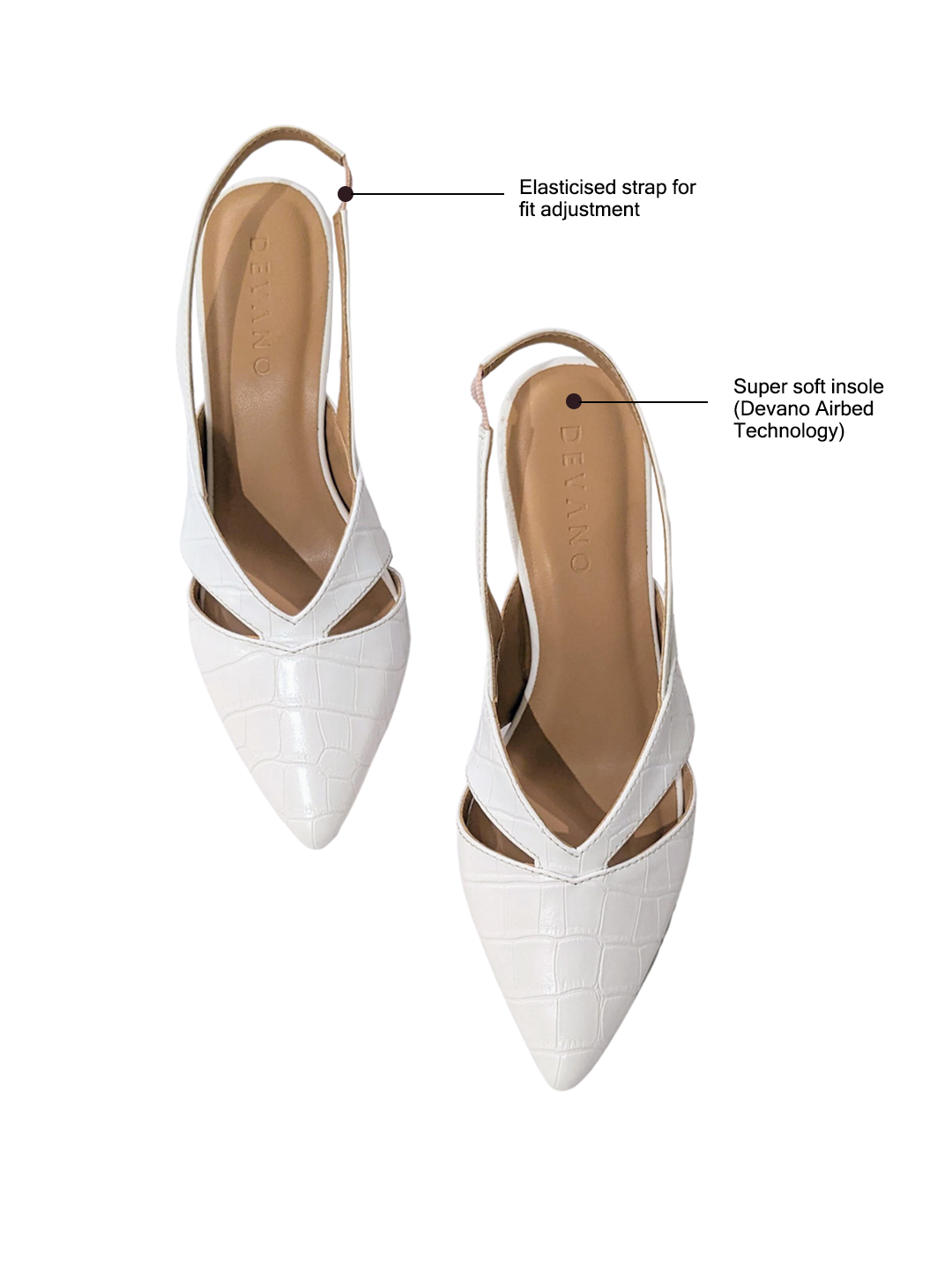 Cami Slingback Pumps Chalk White