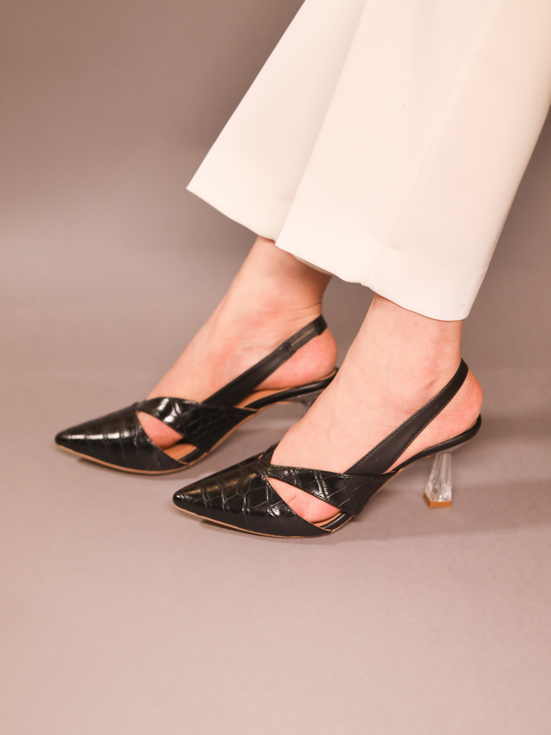 Cami Slingback Pumps Midnight Black