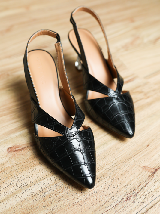 Cami Slingback Pumps Midnight Black