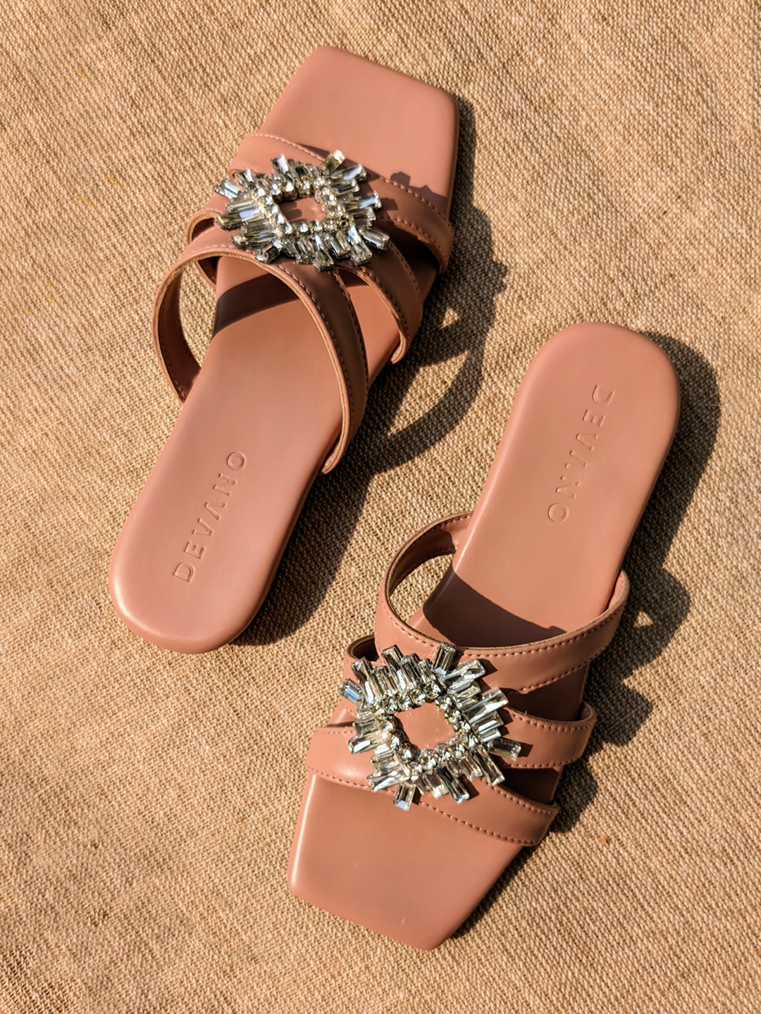 Mia Crystal Sliders Blush