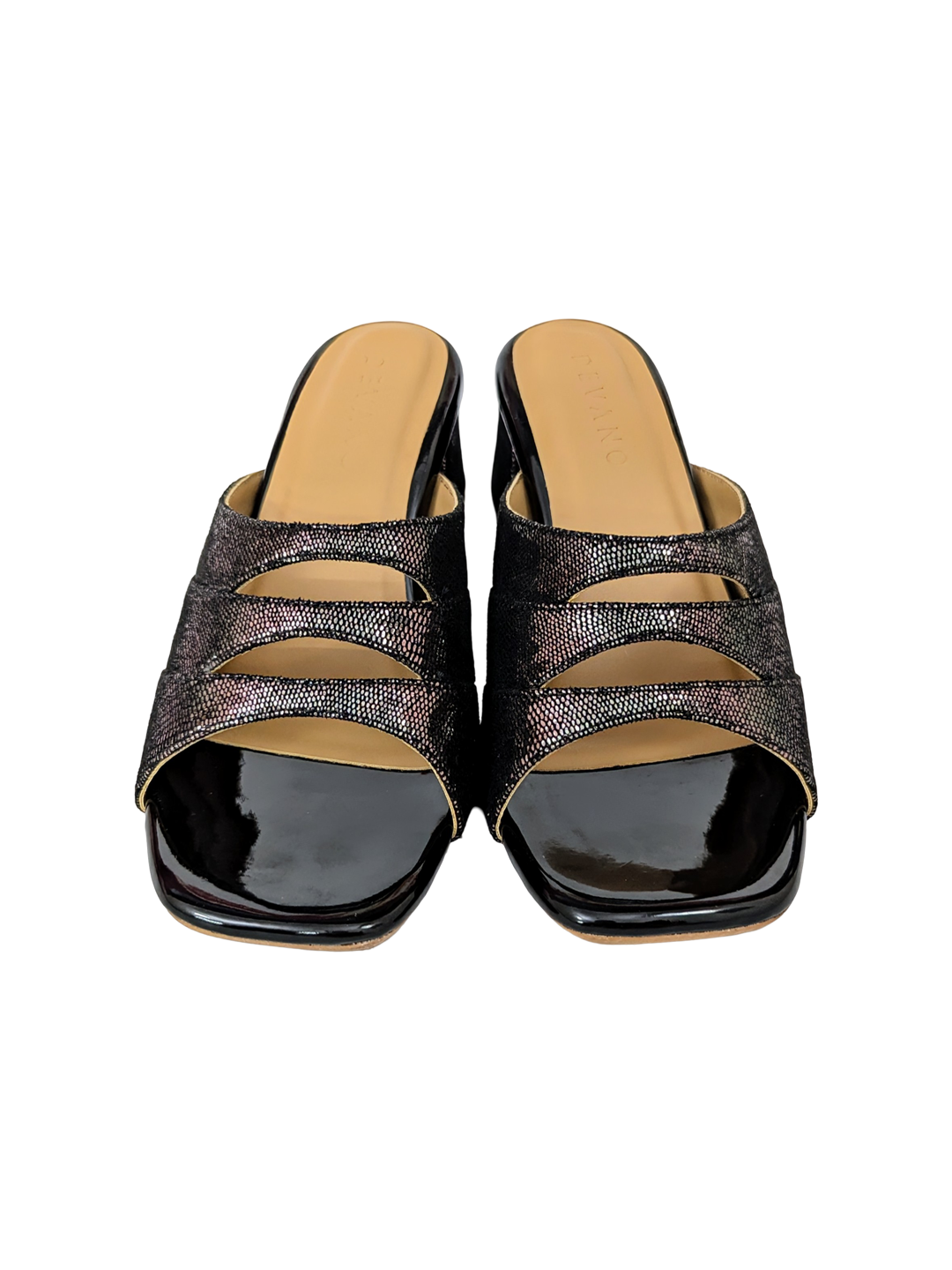 Emma Cutout Mules Starry Black