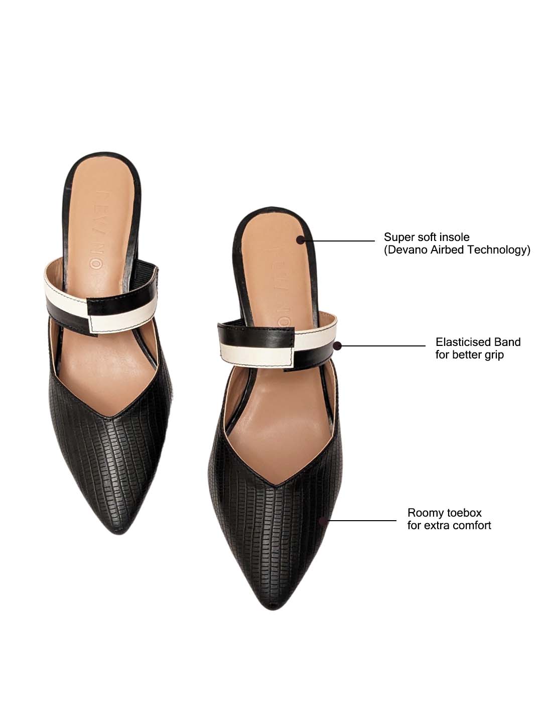 Sancia Mules Midnight Black