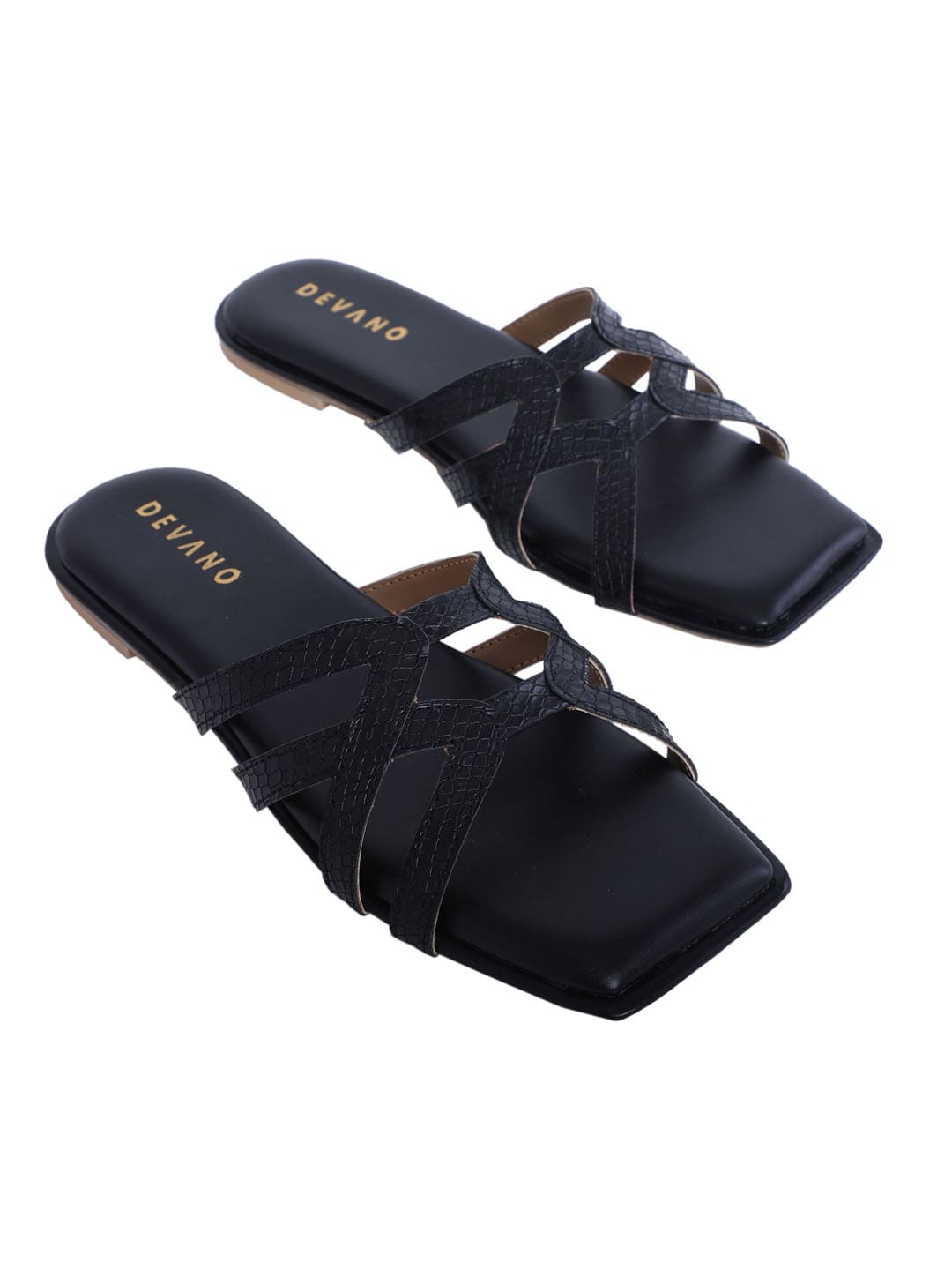 Souk Double Cross Sliders So Black