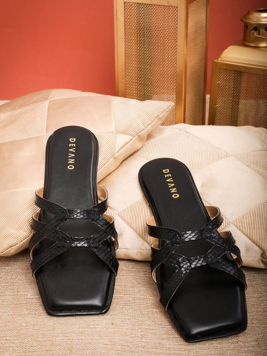 Souk Double Cross Sliders So Black