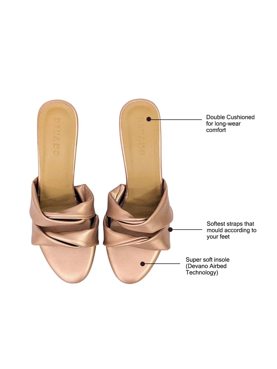 Elana Mules Rose Gold