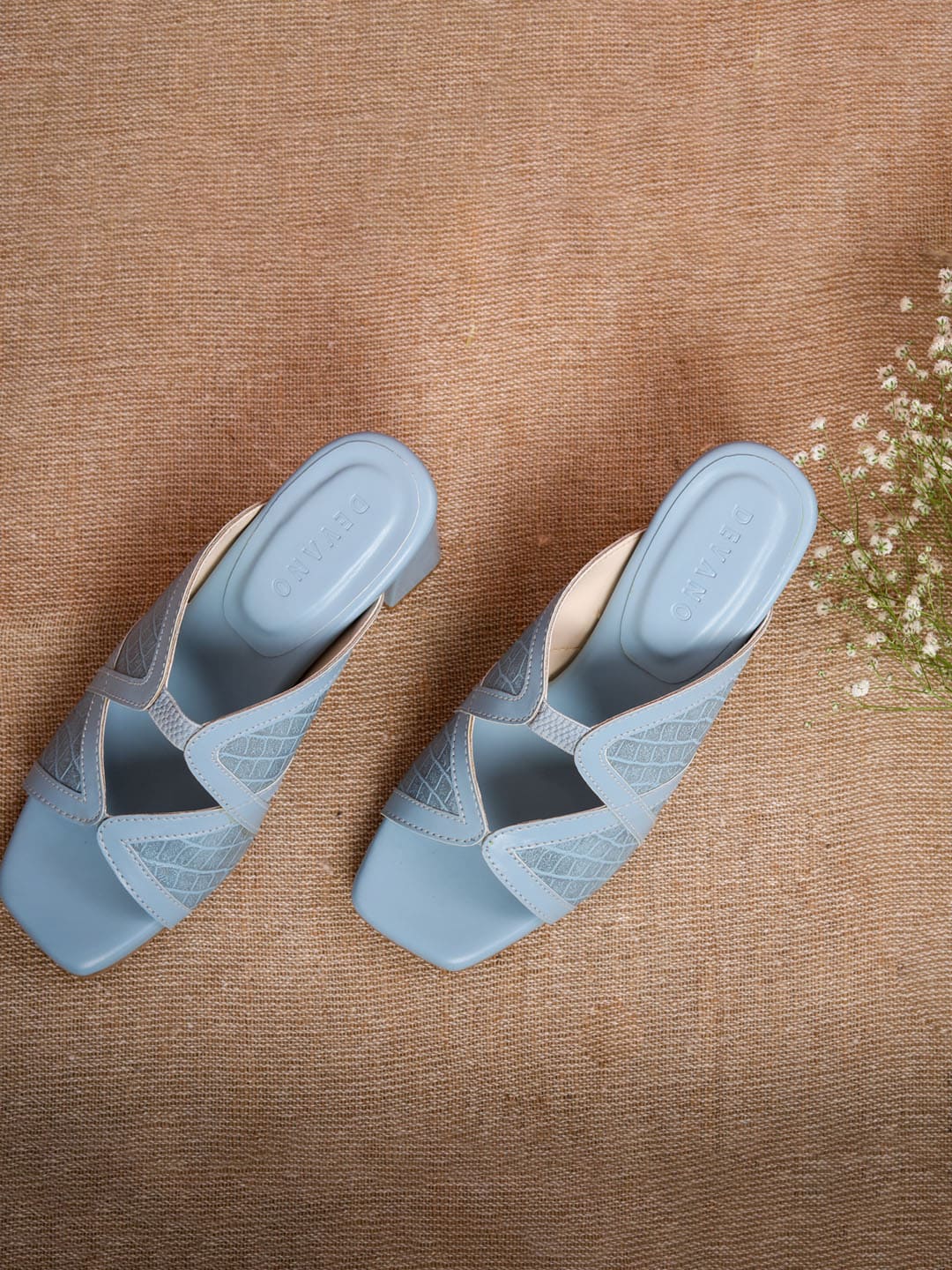 Souk Double Cross Mules Blue Lagoon