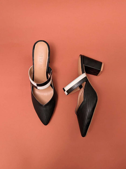 Sancia Mules Midnight Black
