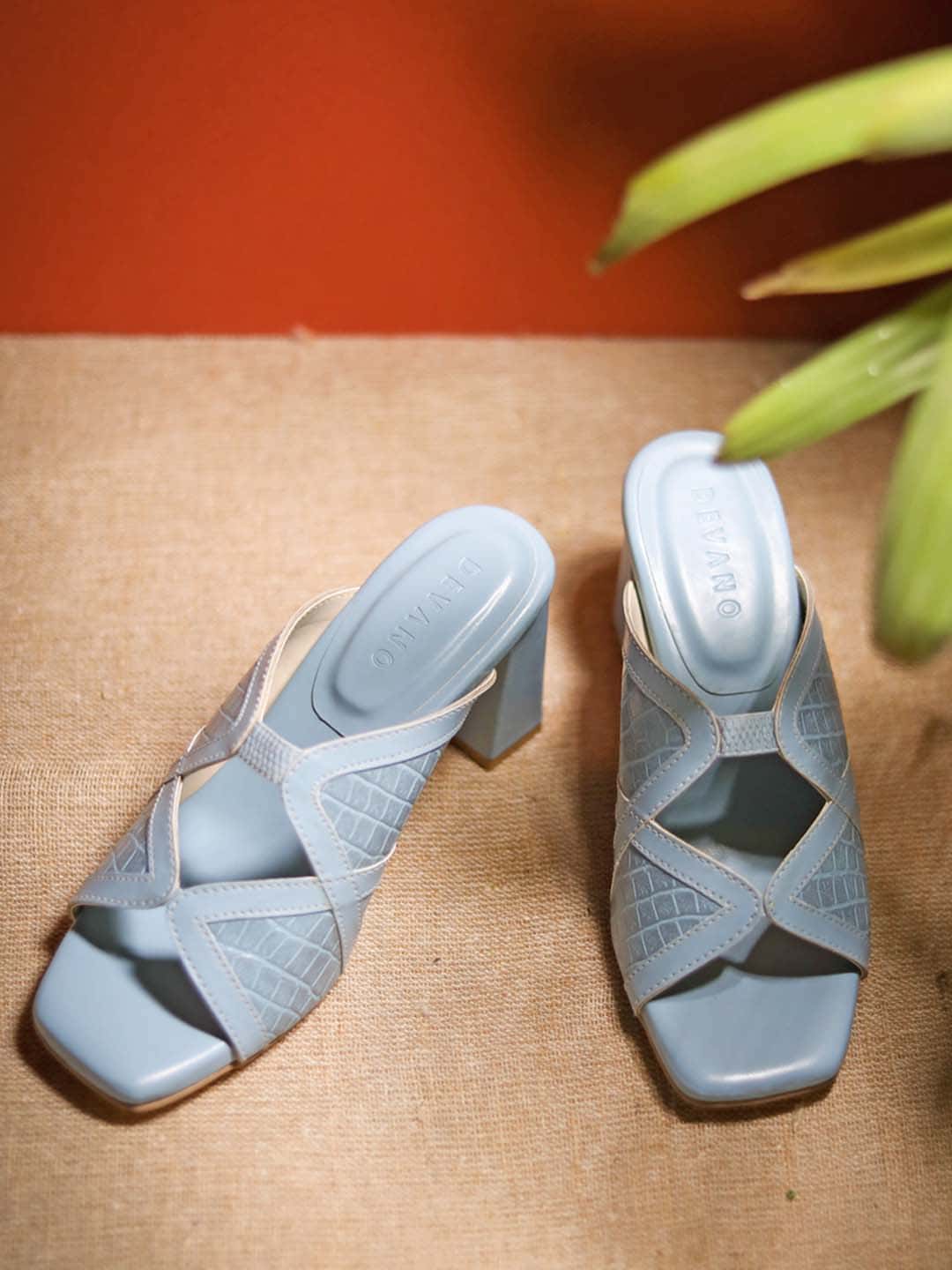 Souk Double Cross Mules Blue Lagoon