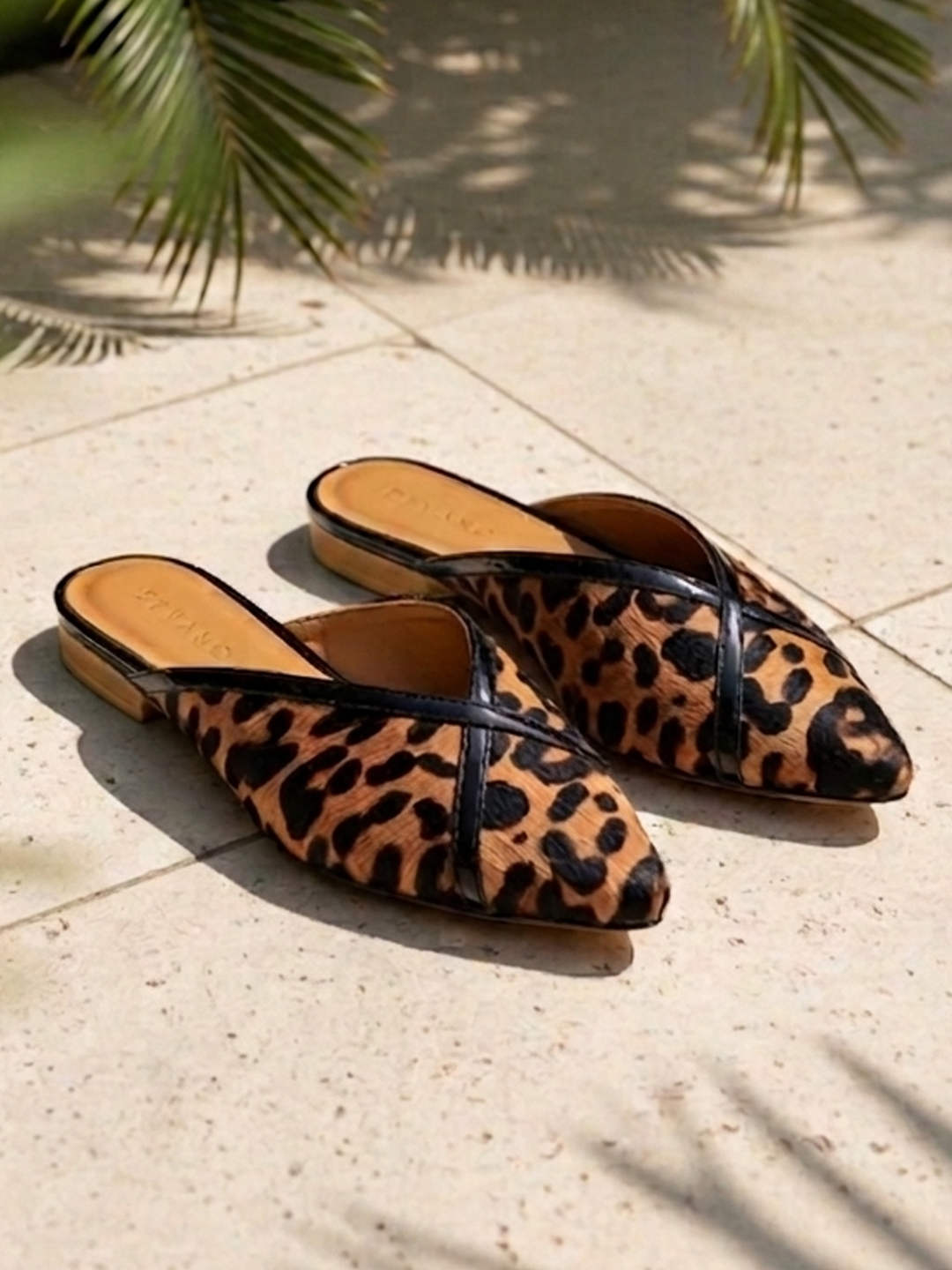Leslie Mules Leopard Print