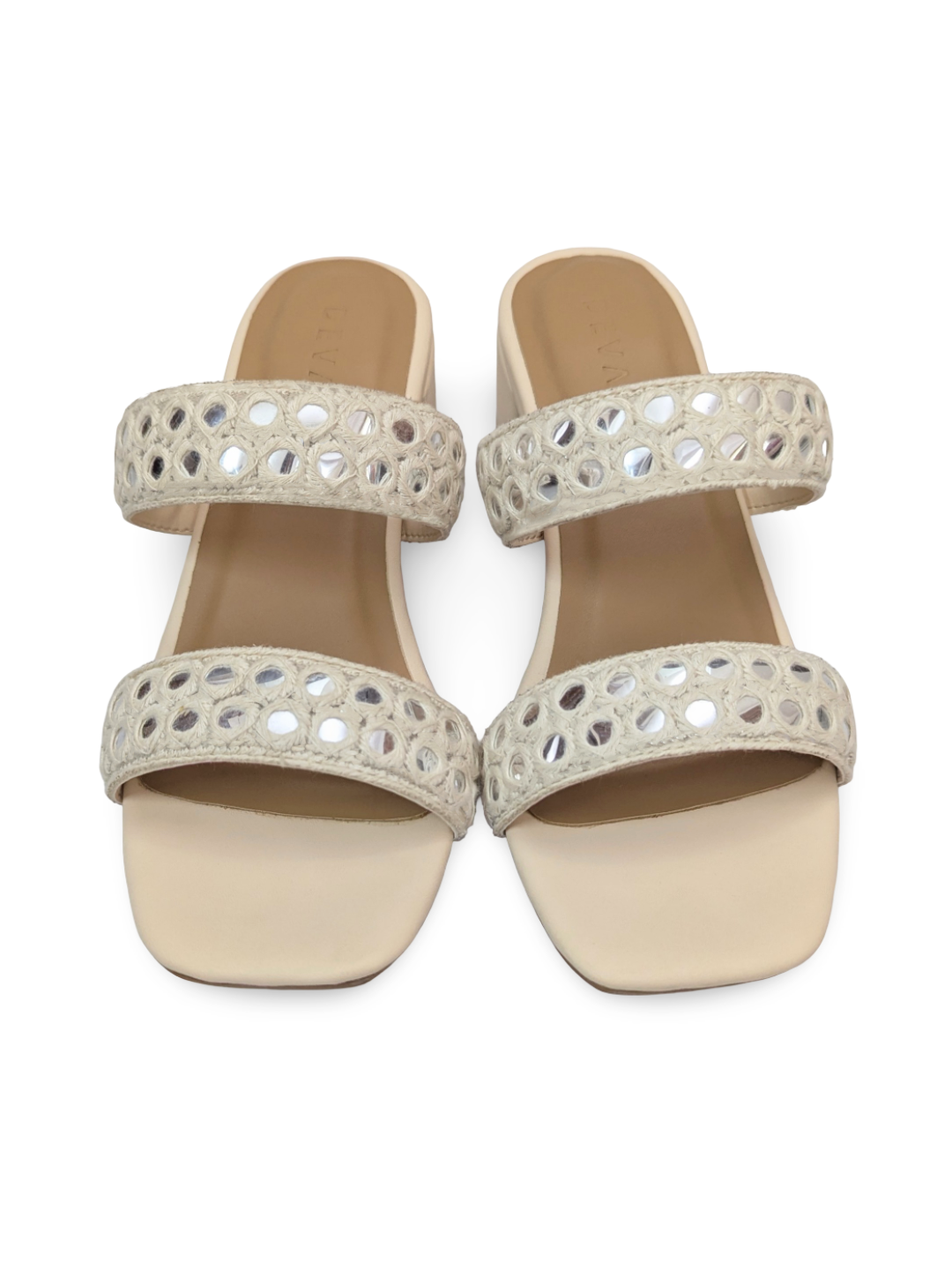Inaya Mirror Heels Ivory