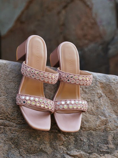 Inaya Mirror Heels Rose