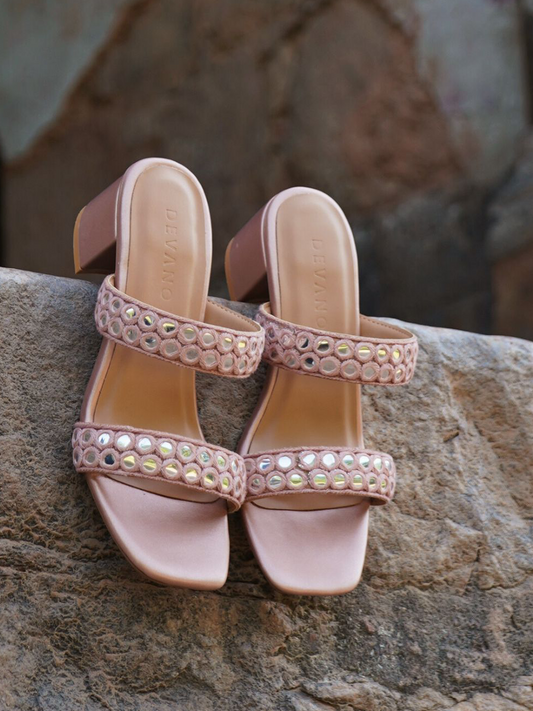 Inaya Mirror Heels Rose