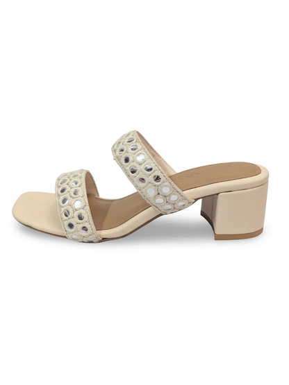 Inaya Mirror Heels Ivory