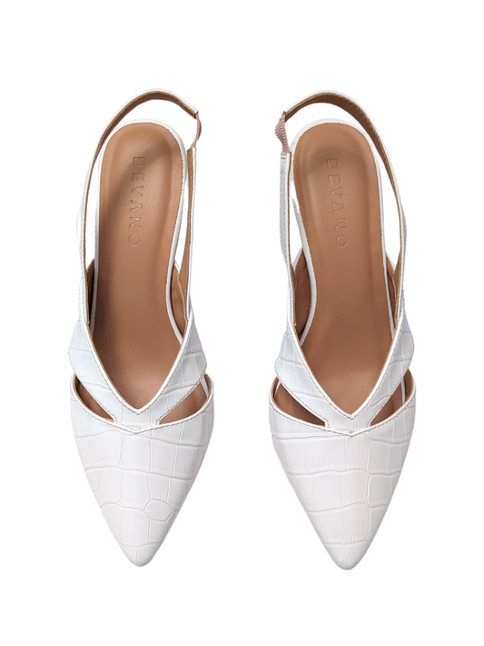 Cami Slingback Pumps Chalk White