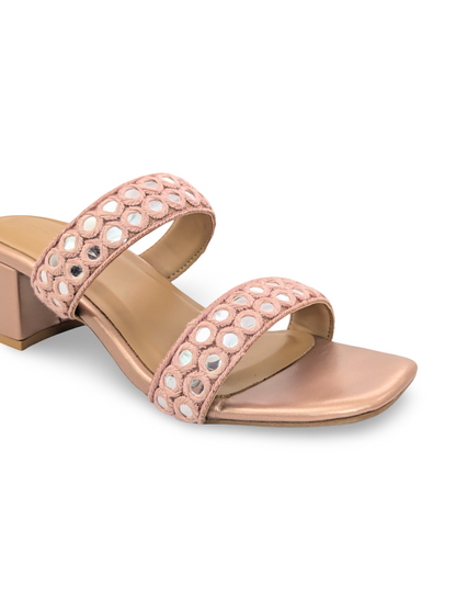 Inaya Mirror Heels Rose