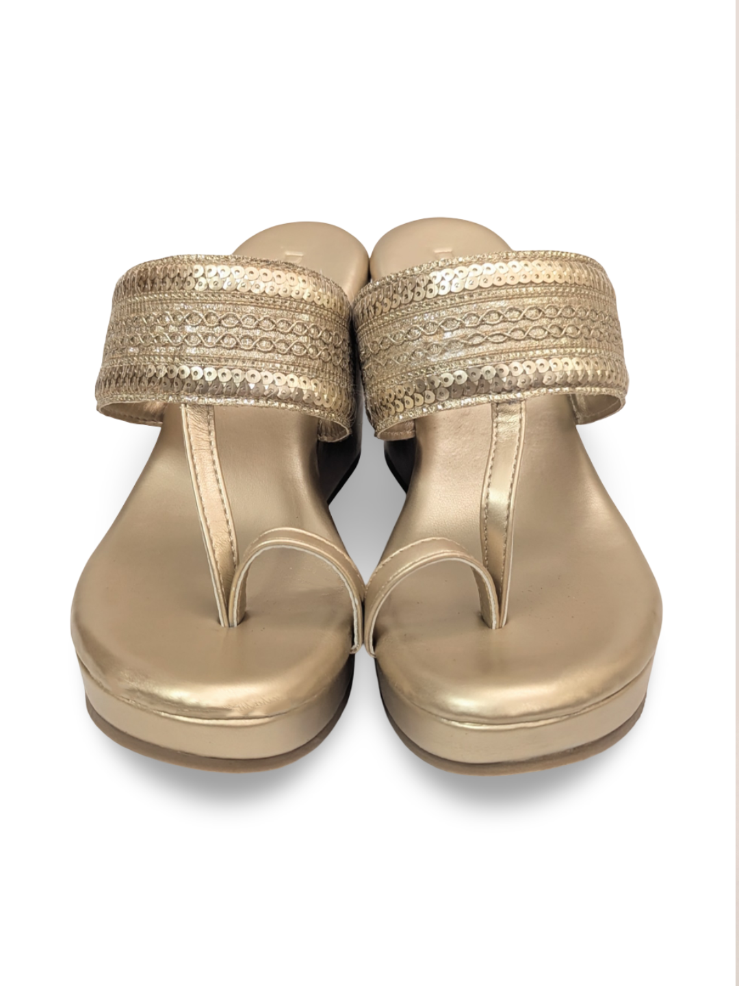 Azrah Kolha Wedges Gold