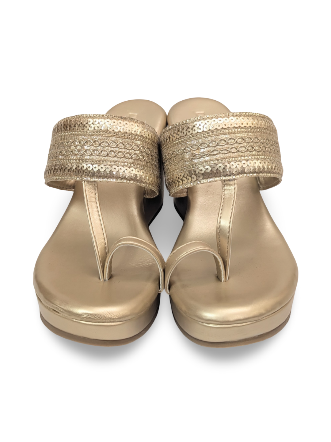 Azrah Kolha Wedges Gold
