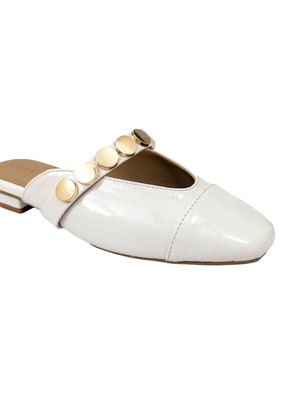 Bianca Mules Chalk White