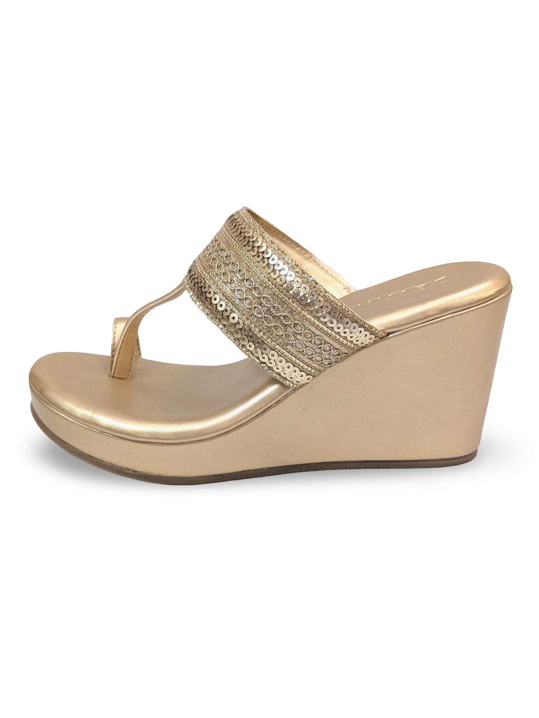 Azrah Kolha Wedges Gold