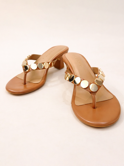 Stella Kitten Heels Tan