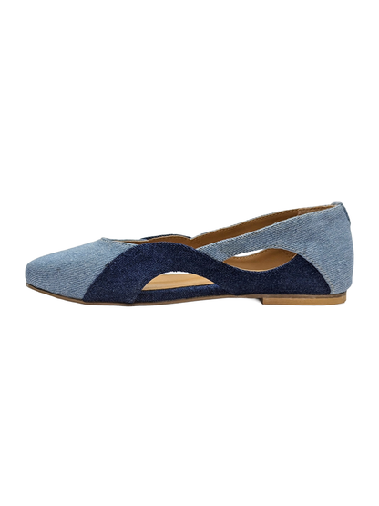 Wave Ballet Flats Ocean Blue