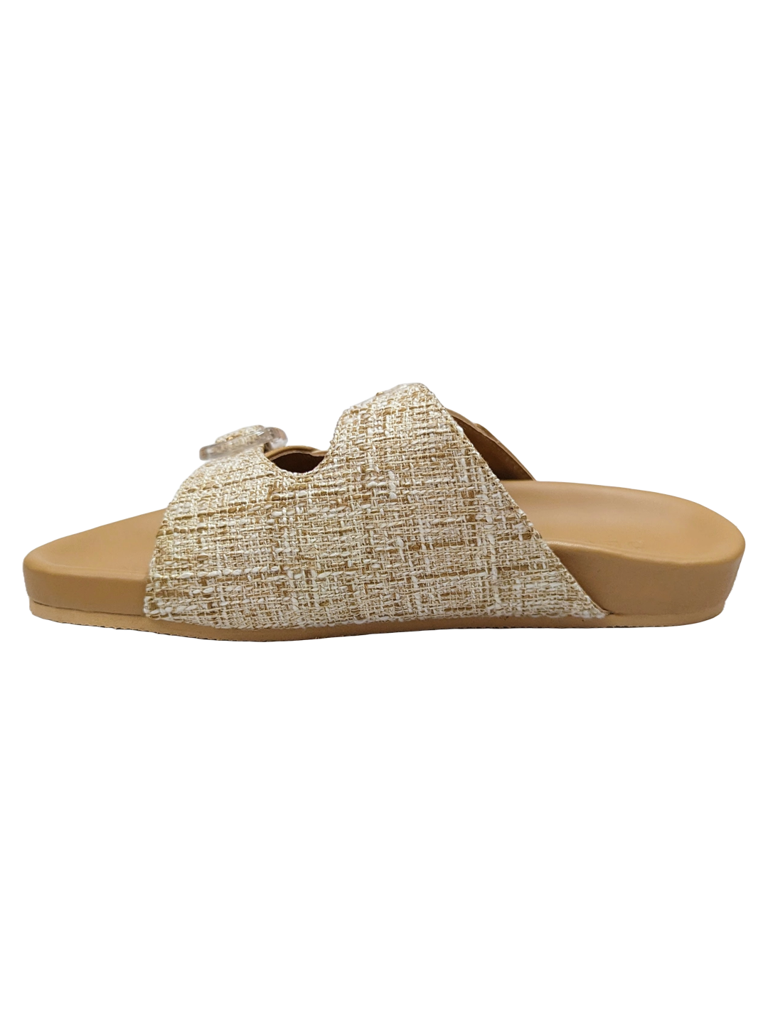 Cabana Double Buckle Sliders Natural