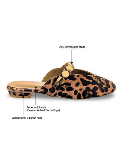 Bianca Mules Leopard Print