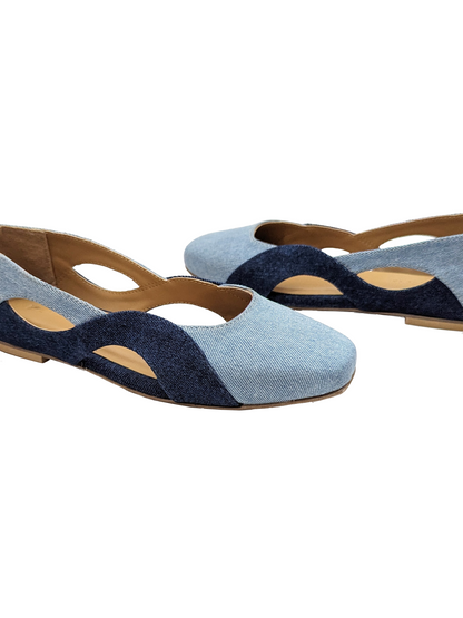 Wave Ballet Flats Ocean Blue