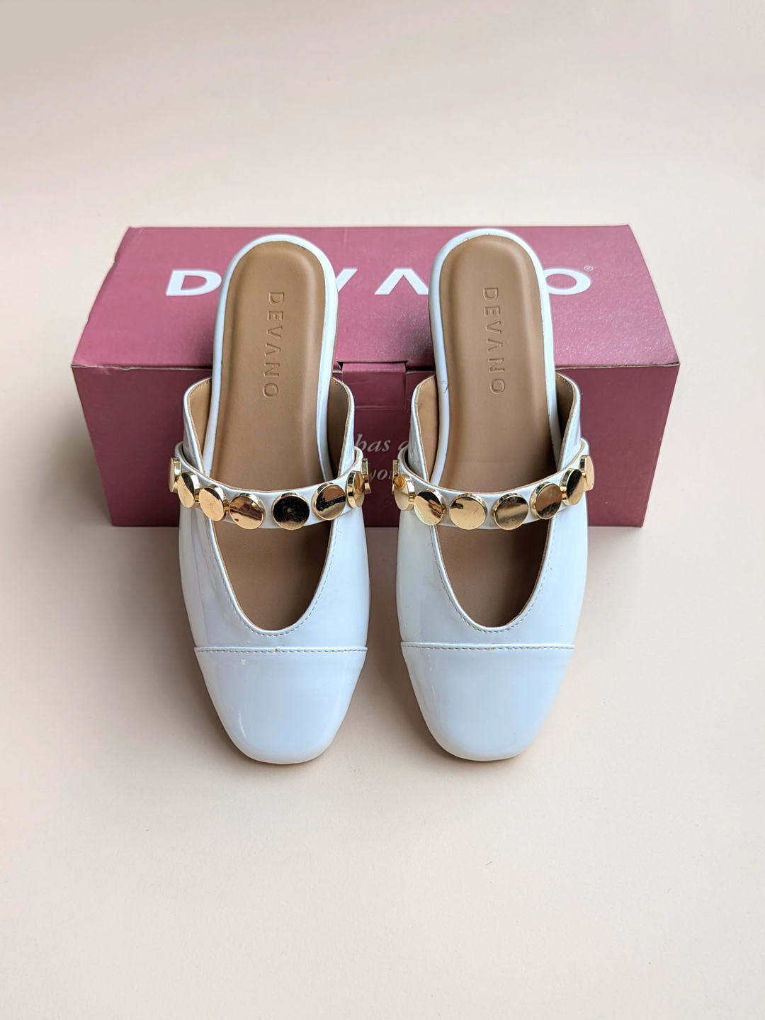 Bianca Mules Chalk White