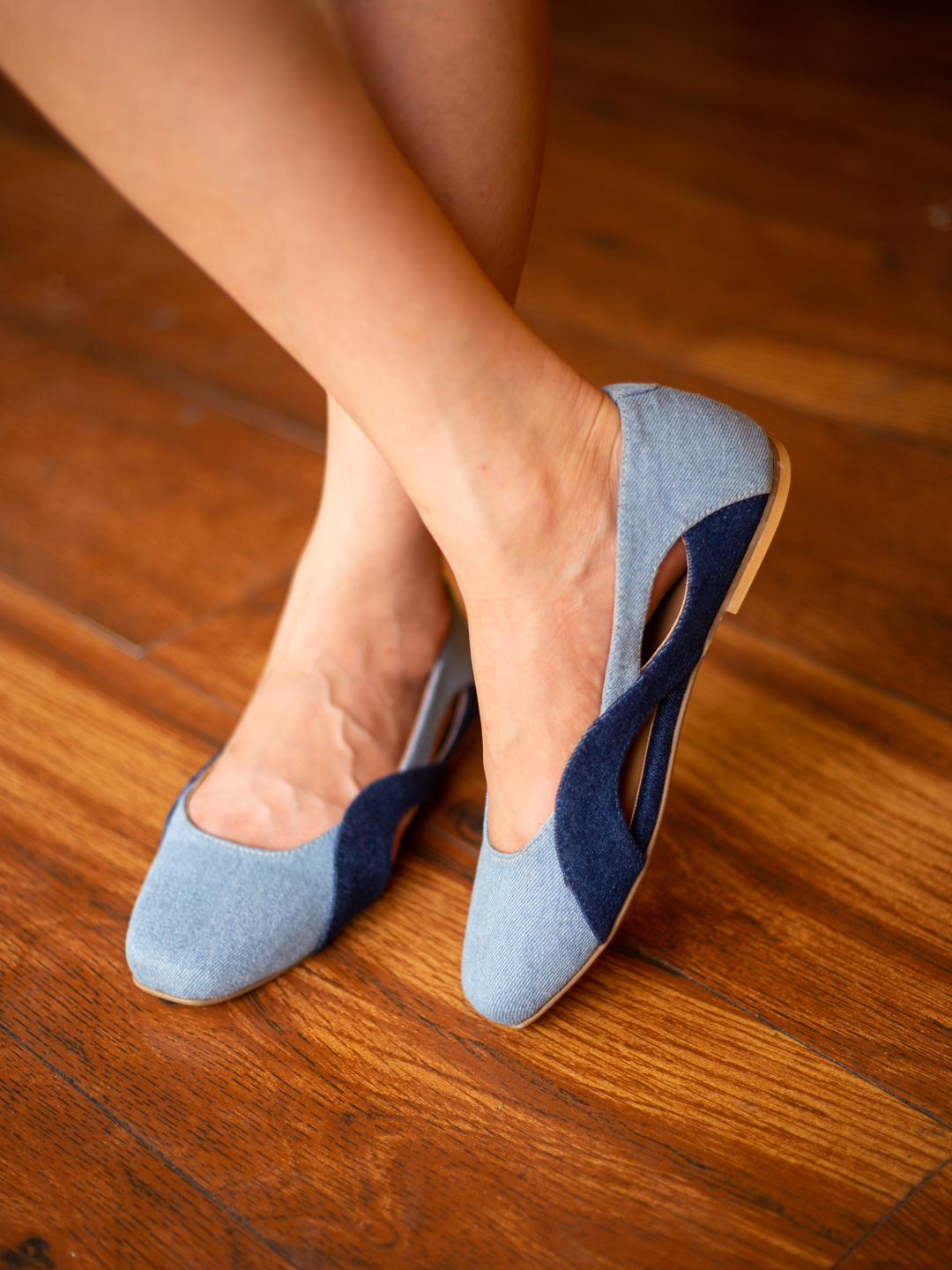 Wave Ballet Flats Ocean Blue