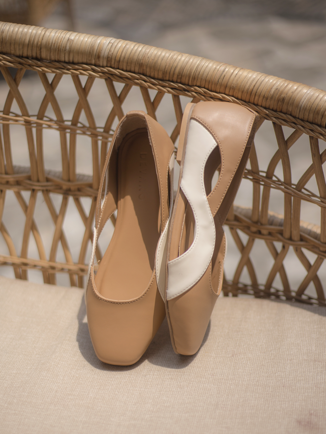 Wave Ballet Flats Caramel