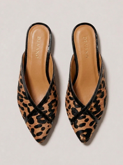 Leslie Mules Leopard Print