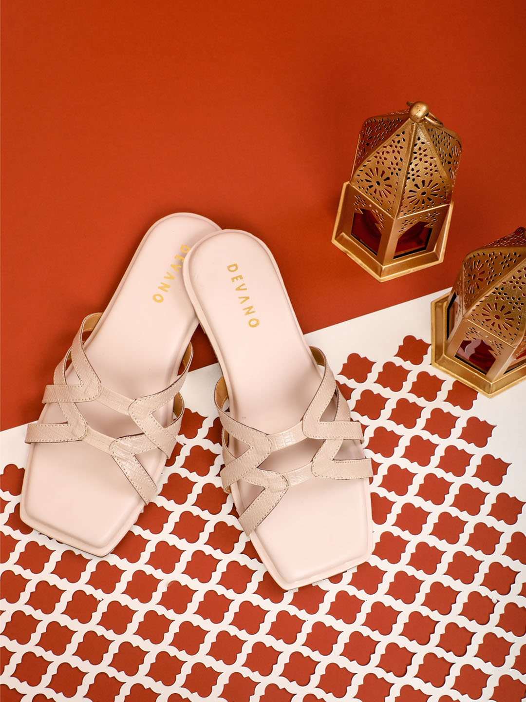 Souk Double Cross Sliders Cream